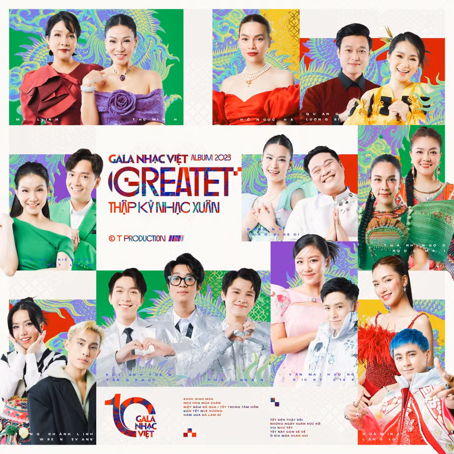 Poster album 2023: GreaTET - Thập kỷ nhạc xuân