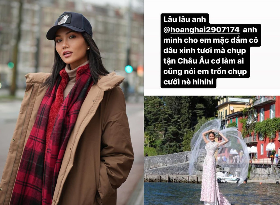 Người đẹp sinh năm 1992 phủ nhận chuyện sang nước ngoài chụp ảnh cưới. Ảnh: FBNV/Chụp màn hình