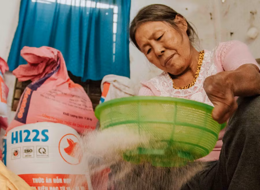 Người dân tại xã Võ Ninh (H.Quảng Ninh, Quảng Bình) sàng cát, phơi khô để kịp bán dịp tết