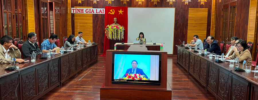 Quang cảnh Hội nghị tại điểm cầu Gia Lai. Ảnh: Đinh Yến Quang cảnh Hội nghị tại điểm cầu Gia Lai. Ảnh: Đinh Yến