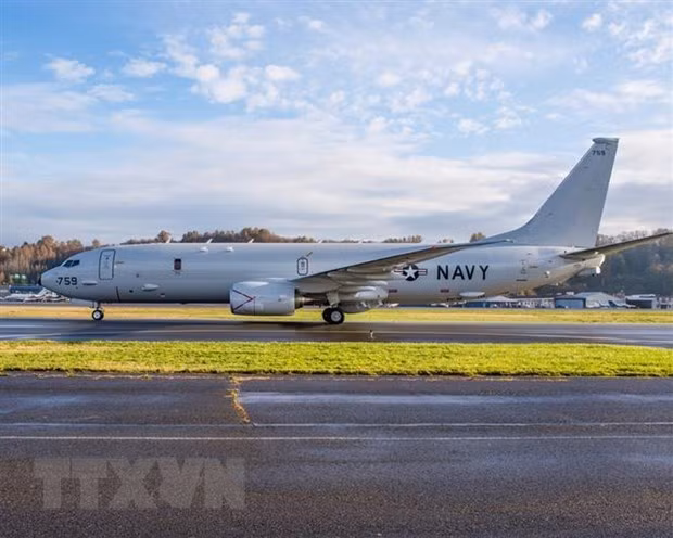  Máy bay do thám P-8A Poseidon của Mỹ. (Ảnh: AFP/TTXVN)