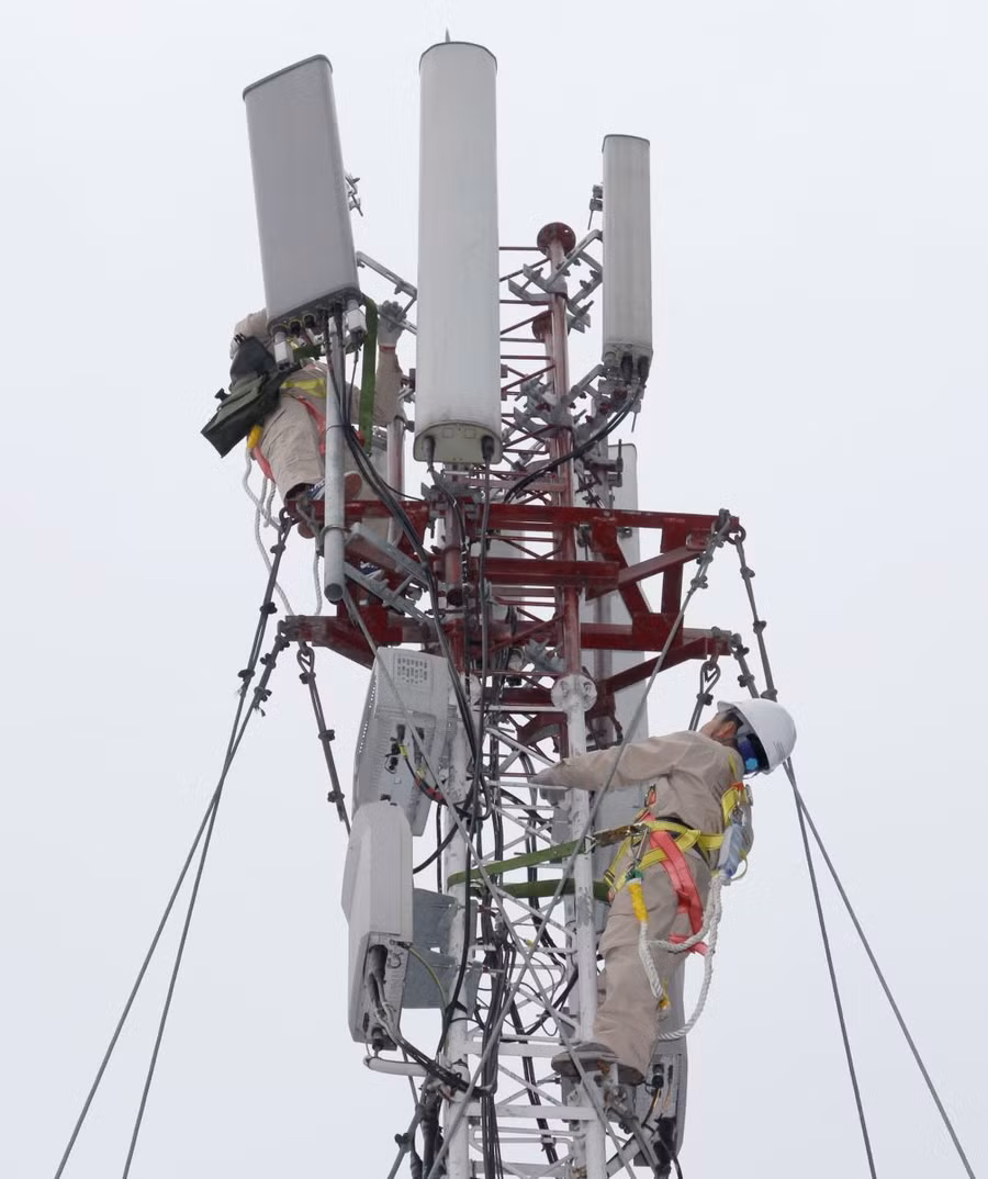 Một trạm phát sóng của một nhà mạng.