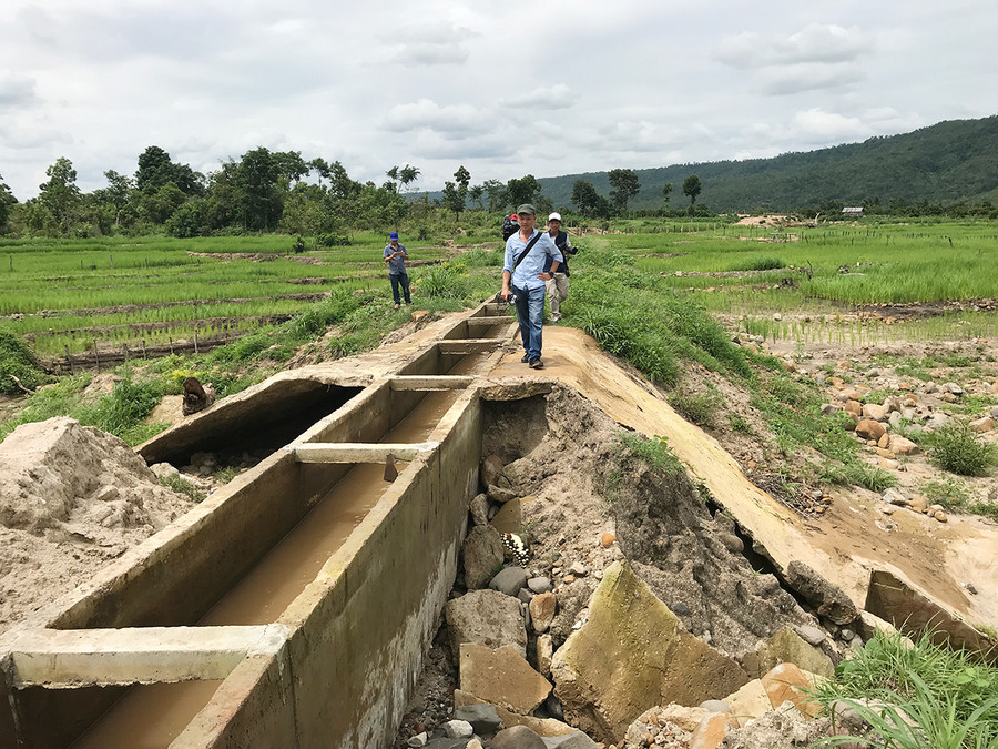  Điểm sạt lở tuyến kênh nhánh N2. Ảnh: N.D