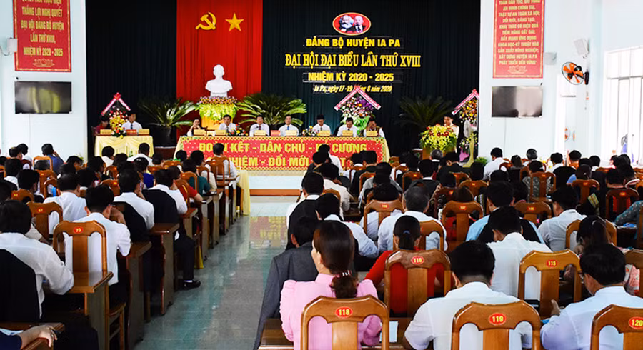 Quang cảnh Đại hội đại biểu Đảng bộ huyện Ia Pa nhiệm kỳ 2020-2025. Ảnh: V.C
