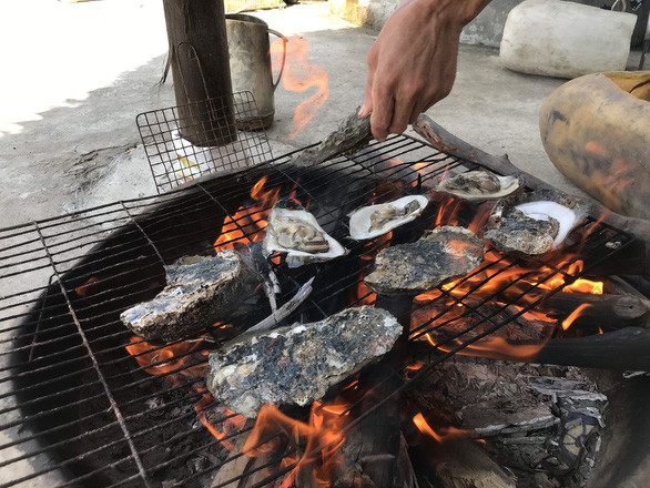 Hàu được nuôi tại địa phương, con nào cũng ngon và mập ú - Ảnh: LÊ THÚY