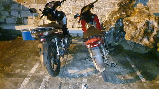 2 xe máy được công an thu hồi ẢNH: GIA BÌNH