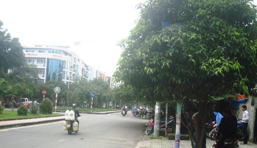 Đường Phan Xích Long (quận Bình Thạnh), nơi Lầu Vĩnh Bẩu hành nghề xe ôm kiêm giao, nhận ma túy