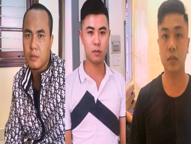 Các bị can từ trái qua: Hai, Nam, Kiên ẢNH: CÔNG AN CUNG CẤP