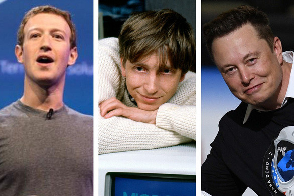 Mark Zuckerberg, Bill Gates và Elon Musk (từ trái sang) đều là những cái tên gia nhập danh sách tỉ phú từ khi còn khá trẻ - Ảnh: SOUTH CHINA MORNING POST Mark Zuckerberg, Bill Gates và Elon Musk (từ trái sang) đều là những cái tên gia nhập danh sách tỉ phú từ khi còn khá trẻ - Ảnh: SOUTH CHINA MORNING POST