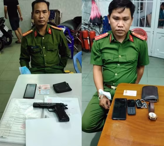  Hai đối tượng tại cơ quan công an