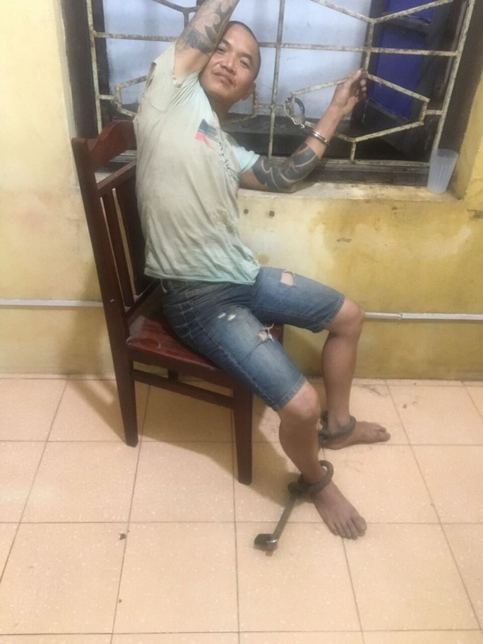  Bùi Đăng Cường tại cơ quan công an - Ảnh: Công an tỉnh Hưng Yên