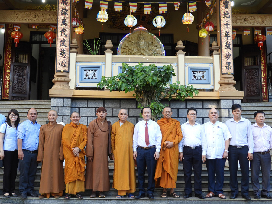 Đoàn công tác của Ủy ban Trung ương MTTQ Việt Nam thăm Ban Trị sự Giáo hội Phật giáo Việt Nam tỉnh. Ảnh: Thanh Nhật  Đoàn công tác của Ủy ban Trung ương MTTQ Việt Nam thăm Ban Trị sự Giáo hội Phật giáo Việt Nam tỉnh. Ảnh: T.N