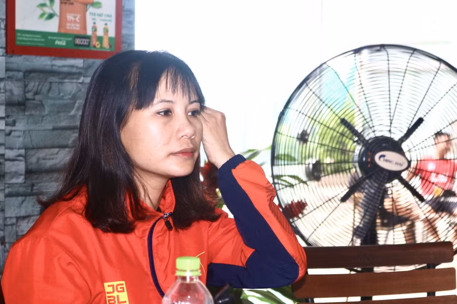 Văn Thị Thanh có chút lặng đi khi nhắc đến con trai.