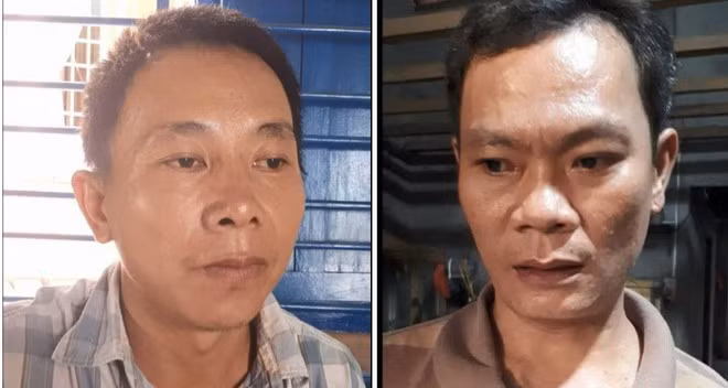Bị can Nguyễn Hoài Linh và Trần Văn Tấn - Ảnh: Công an cung cấp