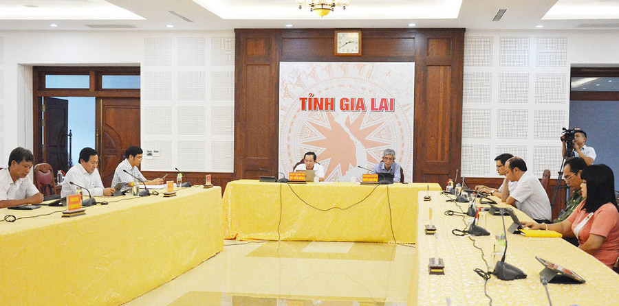 Quang cảnh hội nghị tại điểm cầu Gia Lai. Ảnh: Phương Linh