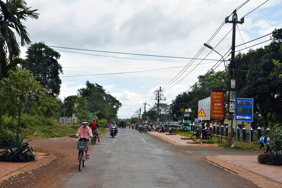 Khu trung tâm xã Ia Blang. Ảnh: P.N Khu trung tâm xã Ia Blang. Ảnh: P.N