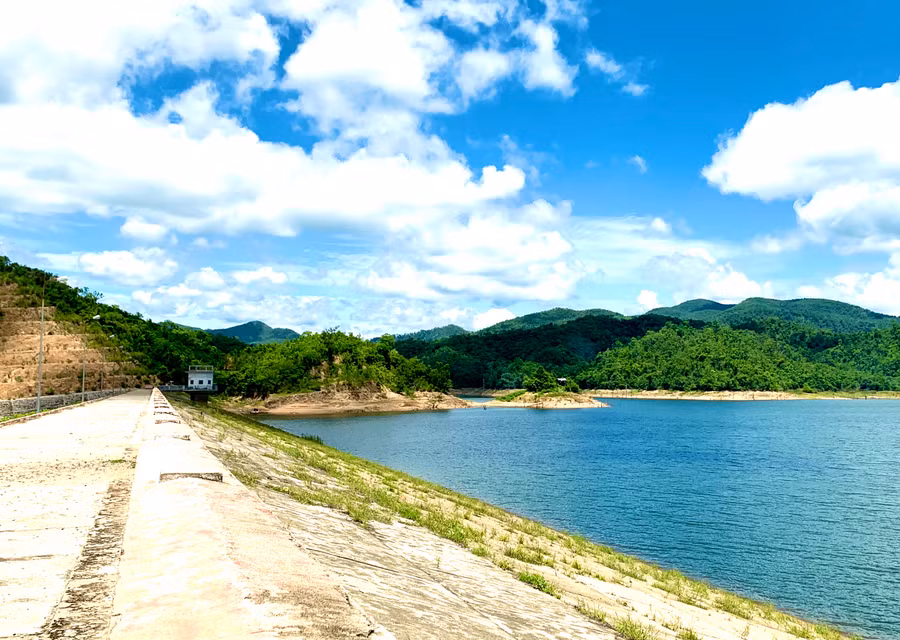 Công trình thủy lợi Ia Mlah, huyện Krông Pa. Ảnh: Hà Duy 