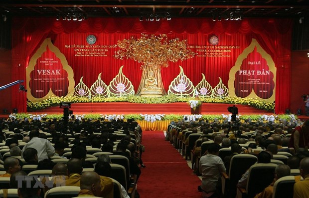 Toàn cảnh khai mạc Đại lễ Phật đản Liên hợp quốc - Vesak 2019 tại Hà Nam. (Ảnh: Nguyễn Dân/TTXVN)