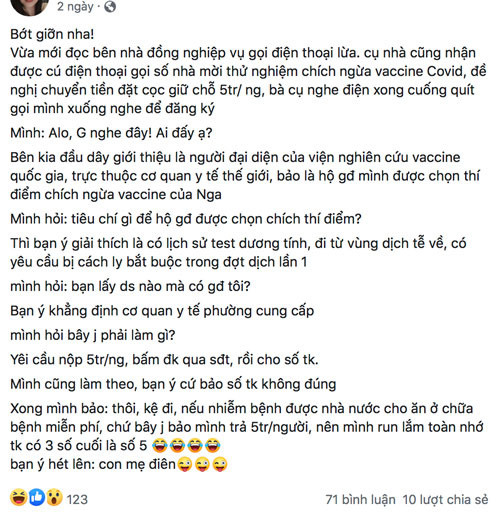 Thông tin cảnh giác lừa chuyển tiền đặt cọc giữ chỗ tiêm vắc-xin Covid-19