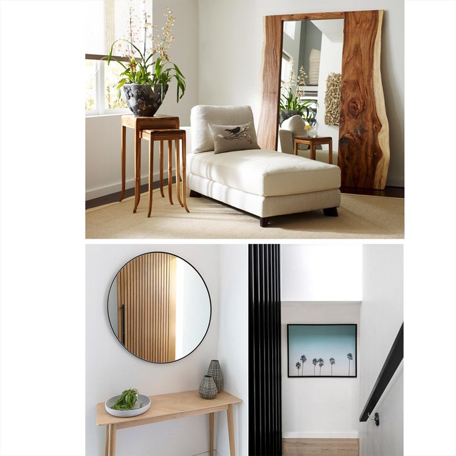 Những chiếc gương có thể giúp không gian căn phòng của bạn trở nên rộng hơn. Đồ họa: Thiều Trang