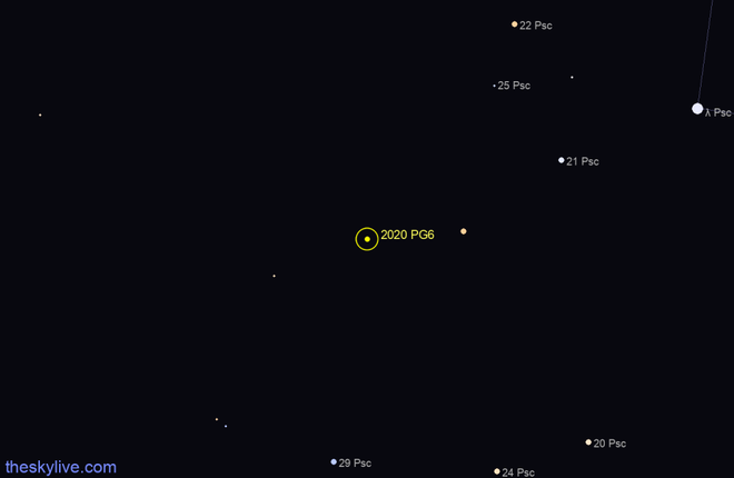 2020 PG6 dự kiến sẽ đi ngang Trái đất vào ngày 2.9 ESA