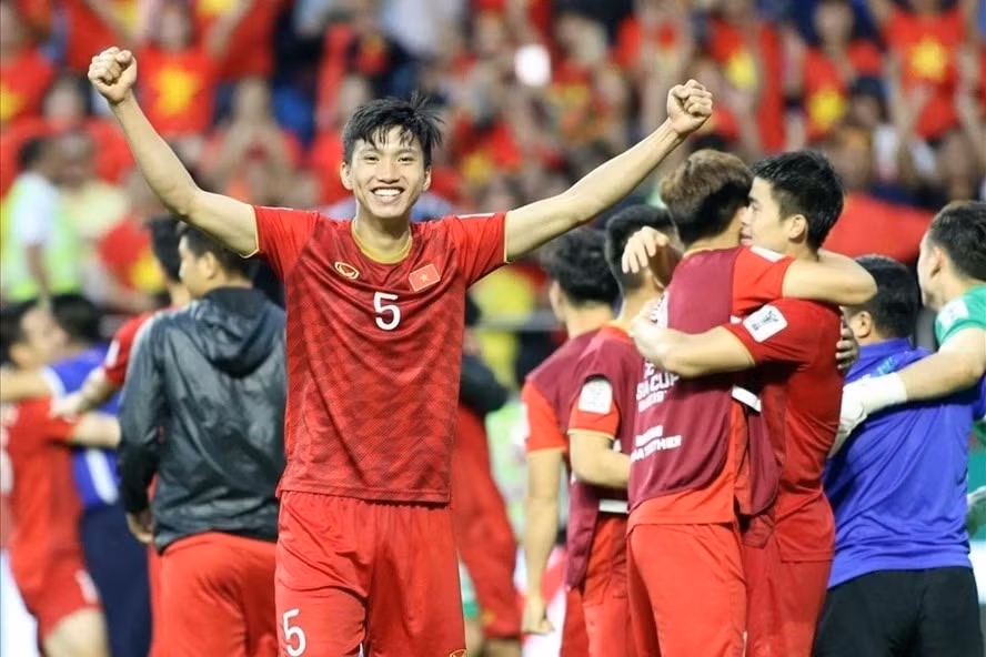 Đoàn Văn Hậu trong màu áo đội tuyển Việt Nam. Ảnh: Đ.Đ