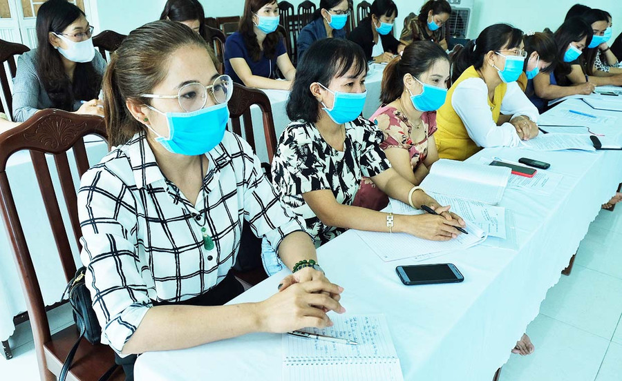 Các học viên tham gia lớp tập huấn. Ảnh: Hoàng Ngọc Các học viên tham gia lớp tập huấn. Ảnh: Hoàng Ngọc