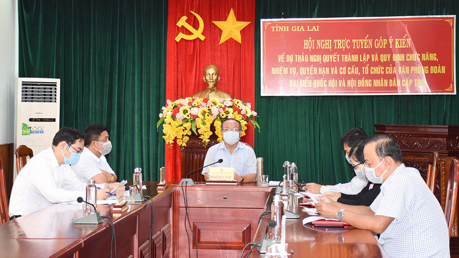  Quang cảnh hội nghị tại điểm cầu tỉnh Gia Lai. Ảnh: Trần Dung