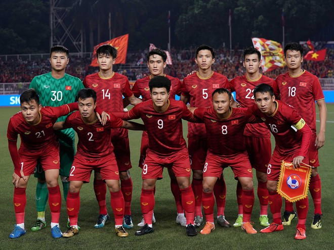 Văn Hậu (5) cùng U.22 VN tại SEA Games 30 ẢNH: ĐỘC LẬP