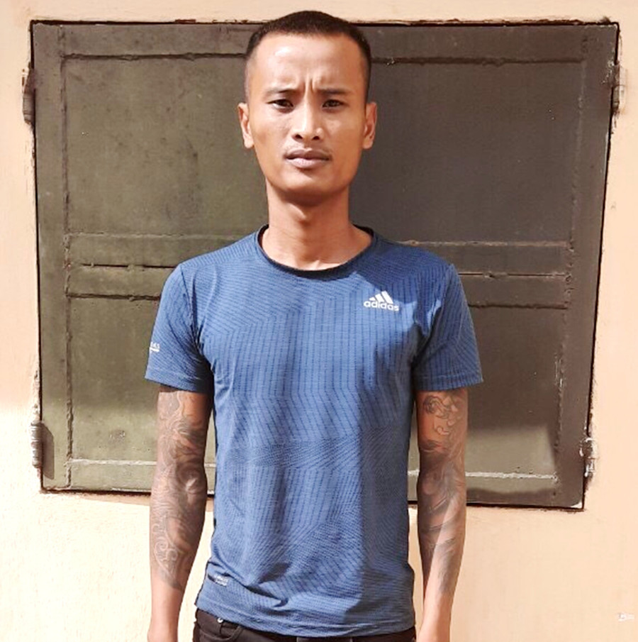  Đối tượng Tiến đã đến Công an huyện Phú Thiện đầu thú. Ảnh: Văn Ngọc