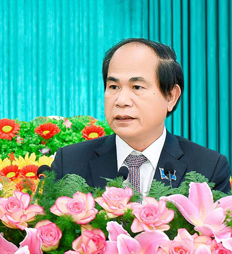 Đồng chí Võ Ngọc Thành-Phó Bí thư Tỉnh ủy, Chủ tịch UBND tỉnh phát biểu chỉ đạo tại Đại hội đại biểu Đảng bộ huyện Chư Sê lần thứ X (nhiệm kỳ 2020-2025). Ảnh: Đức Thụy