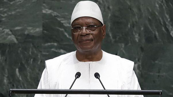 Tổng thống Ibrahim Boubacar Keita trong lần đăng đàn phát biểu tại LHQ - Ảnh: AFP  Tổng thống Ibrahim Boubacar Keita trong lần đăng đàn phát biểu tại LHQ - Ảnh: AFP