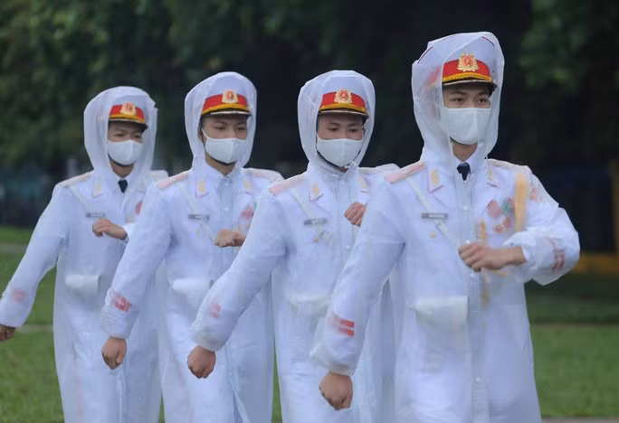  Lực lượng giữ an ninh tại khu vực Quảng trường Ba Đình hôm nay