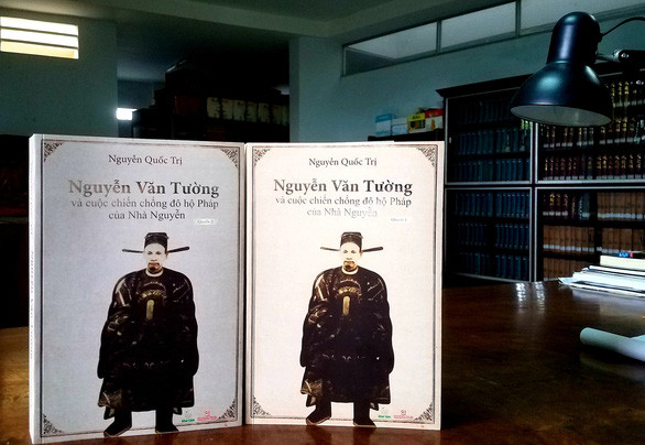 Bộ sách đồ sộ về nhân vật Nguyễn Văn Tường vừa được ấn hành - Ảnh: L. ĐIỀN