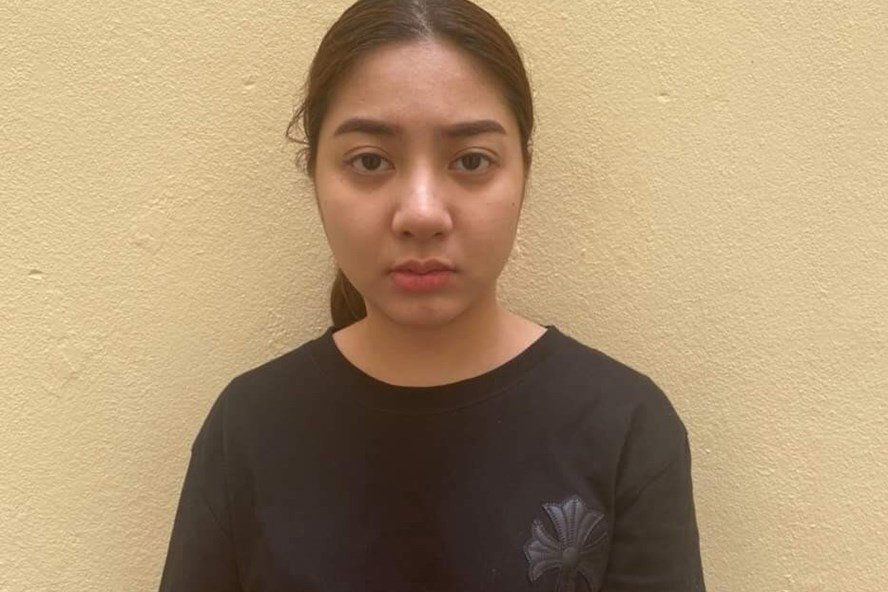  Đối tượng Nguyễn Phương Thảo tại cơ quan công an. Ảnh: H.Trung.