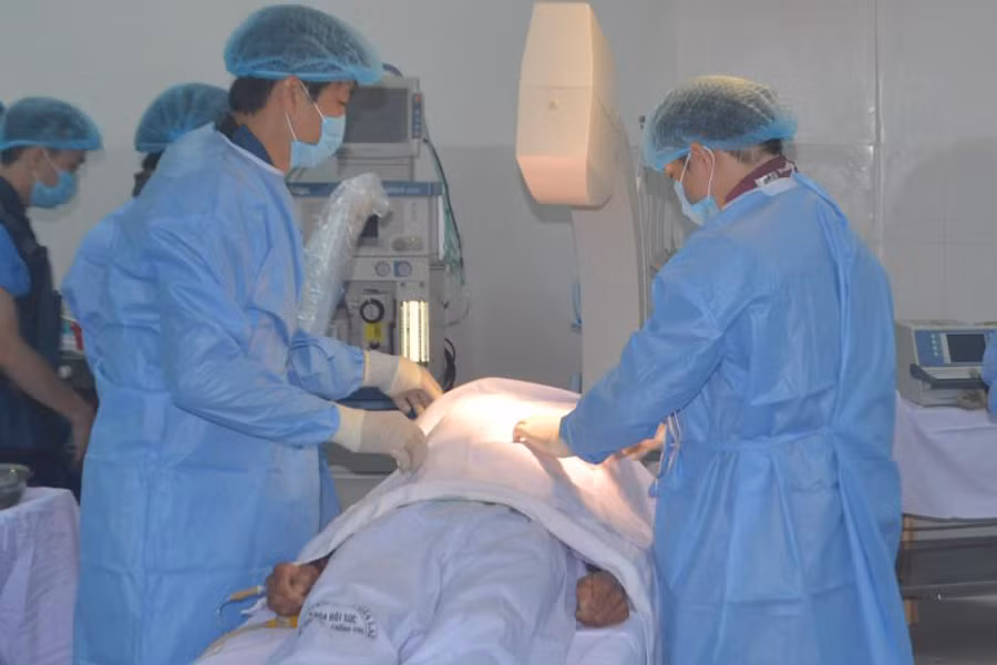 Lễ chuyển giao kỹ thuật tim can thiệp. Ảnh: N.T