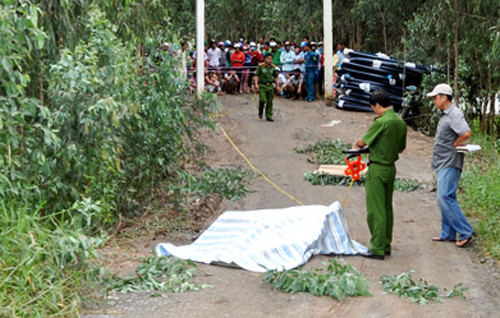 Hiện trường nơi hung thủ đốt xác.