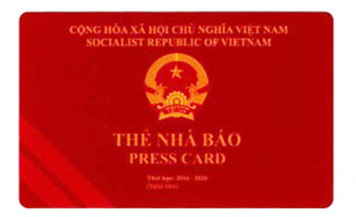 Thẻ nhà báo. Ảnh minh họa: T.L
