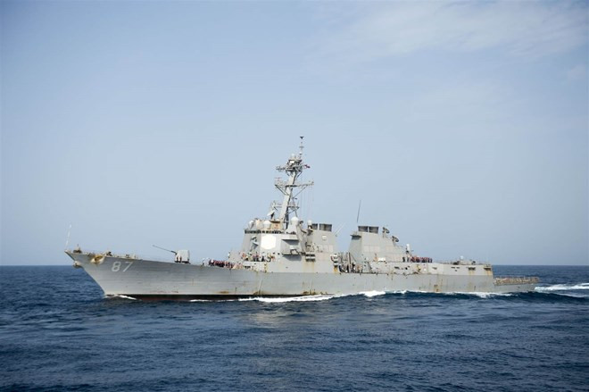 Tàu khu trục USS Mason. (Nguồn: AFP/Getty)