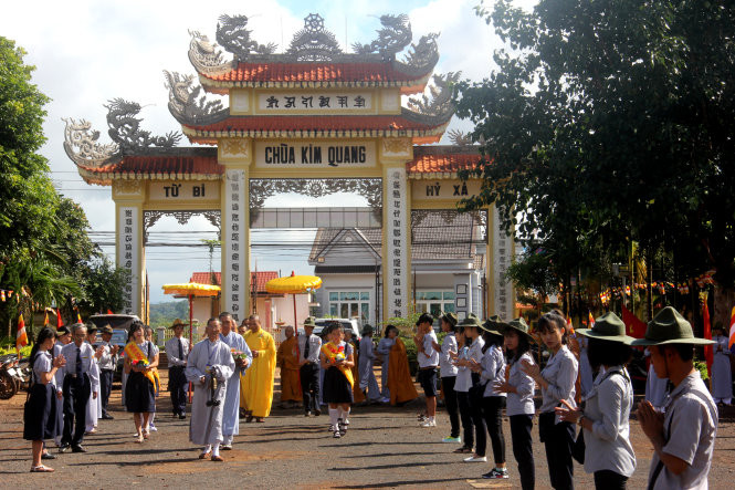 Chùa Kim Quang - một hình ảnh của Huế ở xã kinh tế mới Phú Xuân, huyện Krông Năng (Đak Lak).