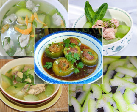 Canh bí xanh nấu giò sống tôm nõn