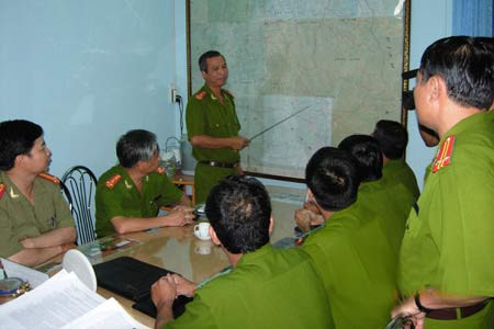 Phòng PC14 họp án. Ảnh: Thanh Khiết