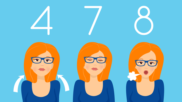 Kỹ thuật thở 4-7-8 giúp chữa mất ngủ cực hiệu quả chỉ trong 1 phút. Ảnh minh họa