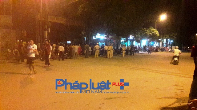 Hiện trường xảy ra vụ án mạng.