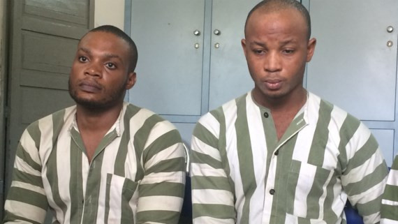 Hai bị can Ihugba Augustine Chinonso và Onu Chinonso Peter