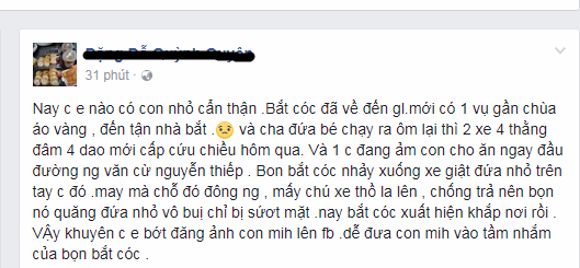 Dòng trạng thái gây hoang mang mà cô gái chia sẻ trên facebook.  Dòng trạng thái gây hoang mang mà cô gái chia sẻ trên facebook.