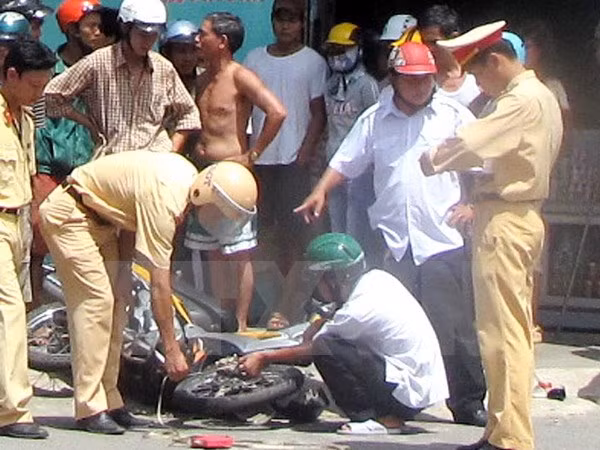 Hiện trường một vụ tai nạn.