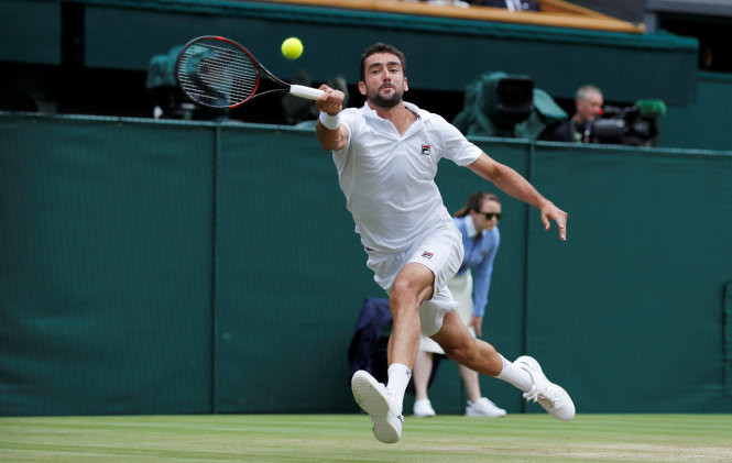 Dù rất cố gắng như Cilic không thể gây bất ngờ cho Federer. Ảnh: REUTERS Dù rất cố gắng như Cilic không thể gây bất ngờ cho Federer. Ảnh: REUTERS