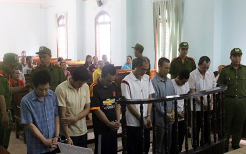 Các bị cáo tại phiên tòa Các bị cáo tại phiên tòa