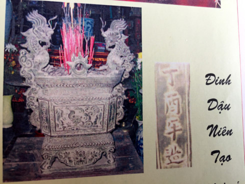 Chiếc Lư hương đình làng Tống Xá niên đại 120 năm bị mất cắp.